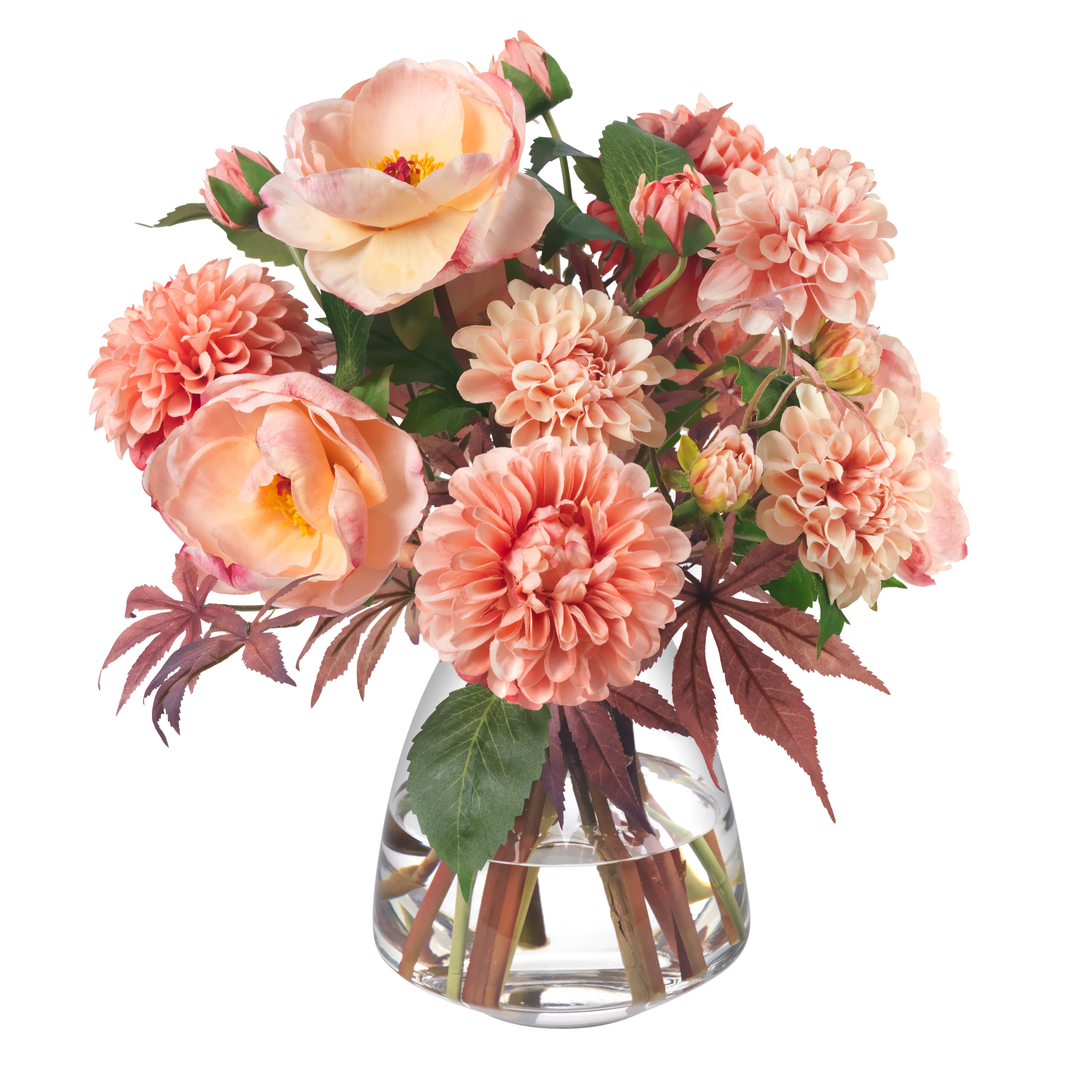 Colorful Dahlias in Glass Vase – ASHLEY STARK HOME