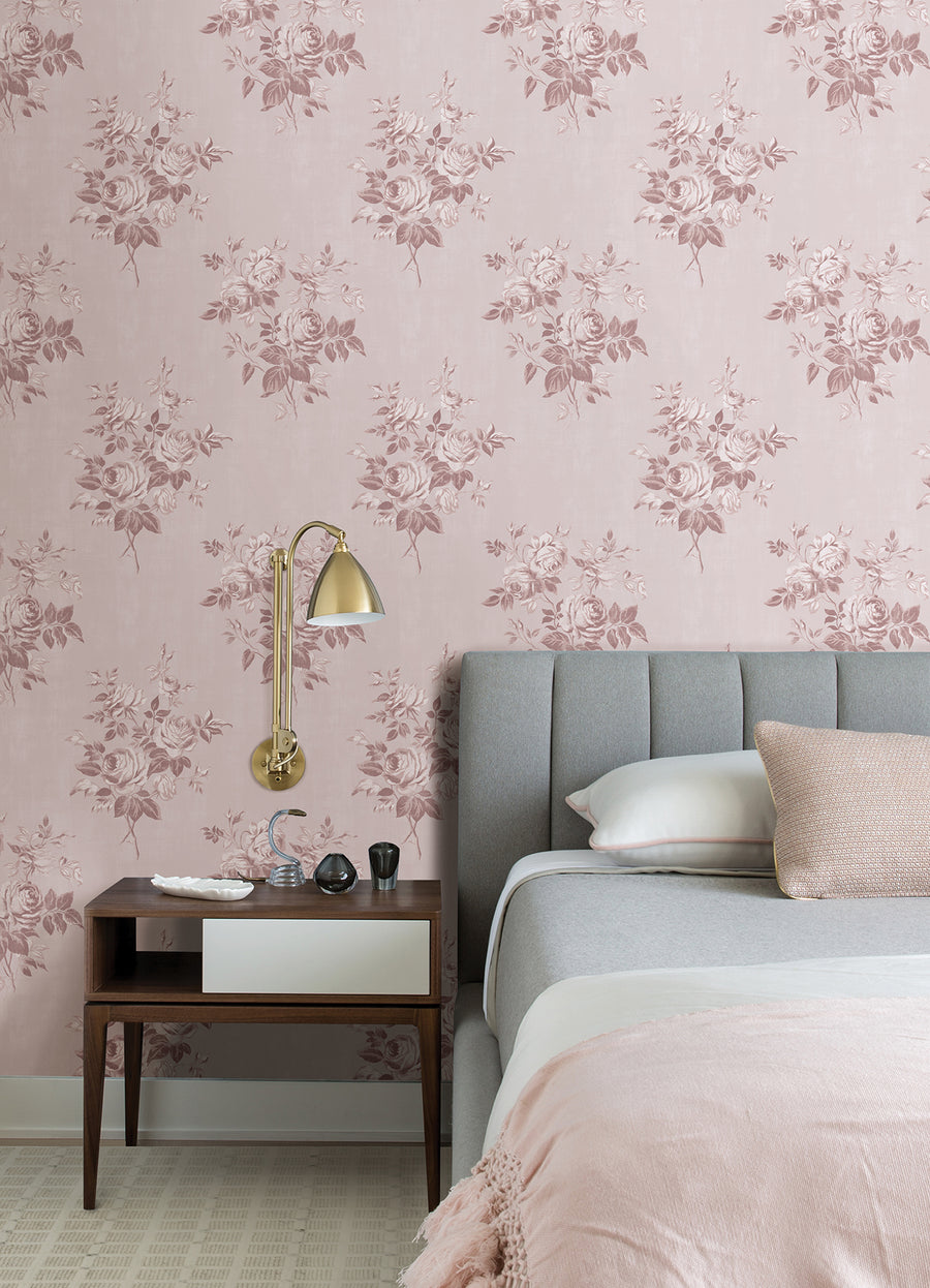 Blush Rosecliff Floral Peel & Stick Wallpaper