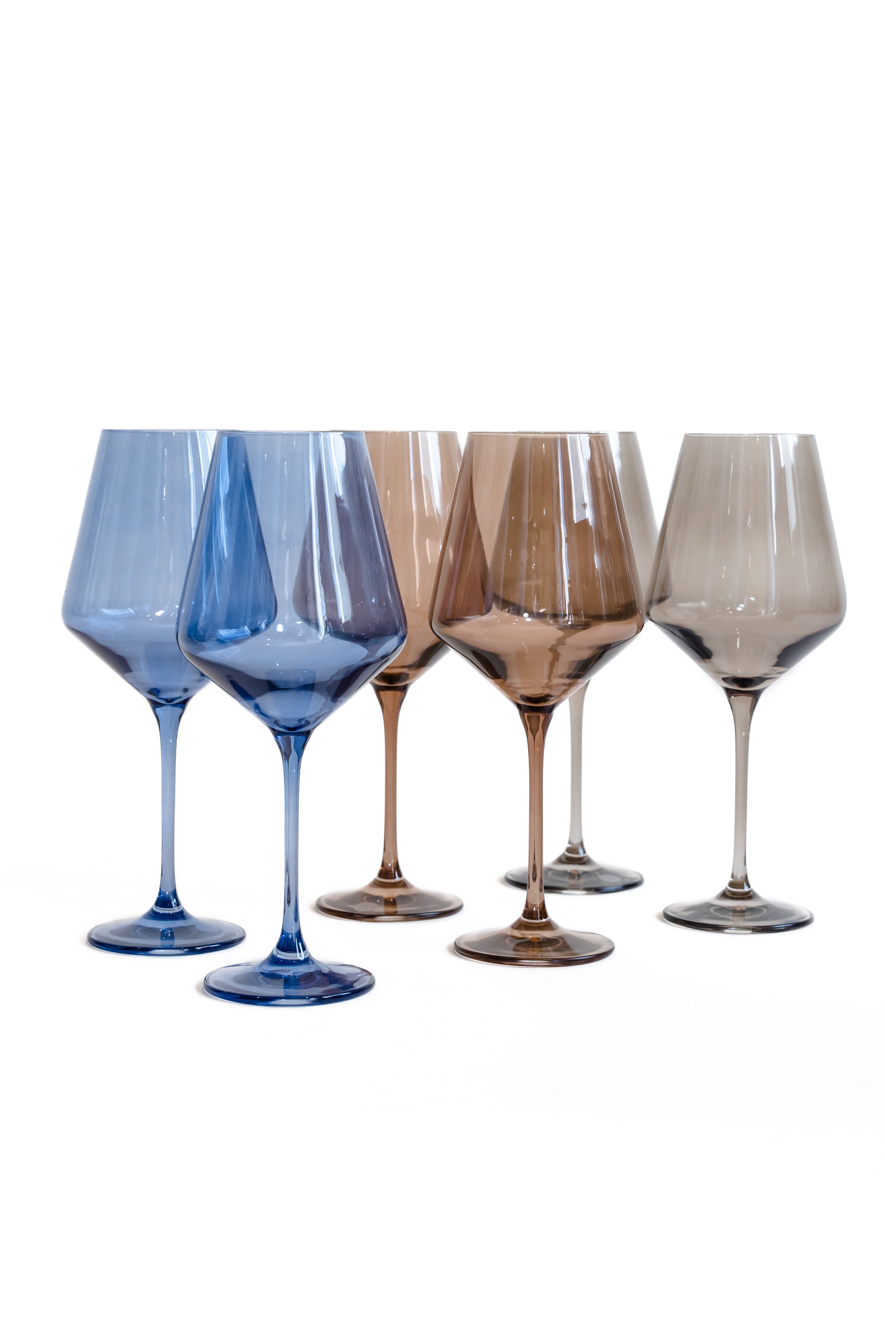 Estelle Colored Wine Stemless Glasses - Set of 6 {Black}
