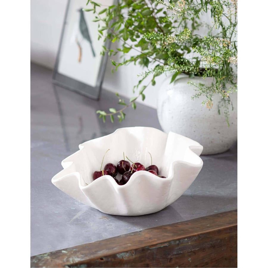 Ruffle Ceramic Medium Bowl