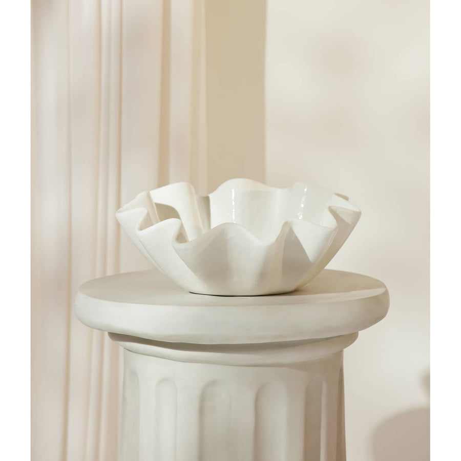 Ruffle Ceramic Medium Bowl