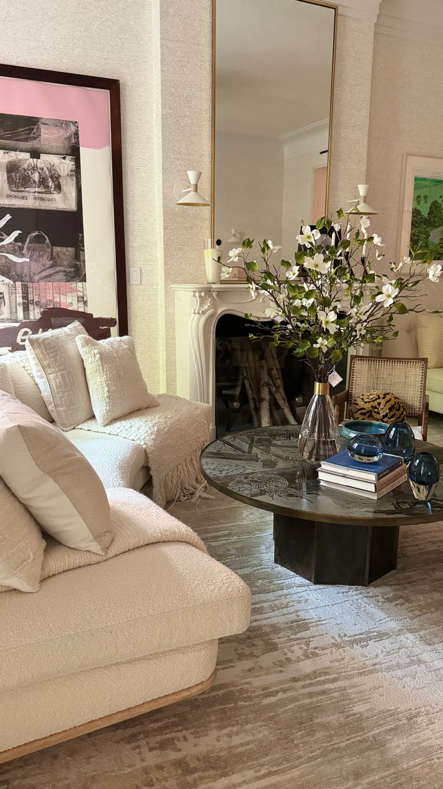 Dogwood Branches in Glass Vase