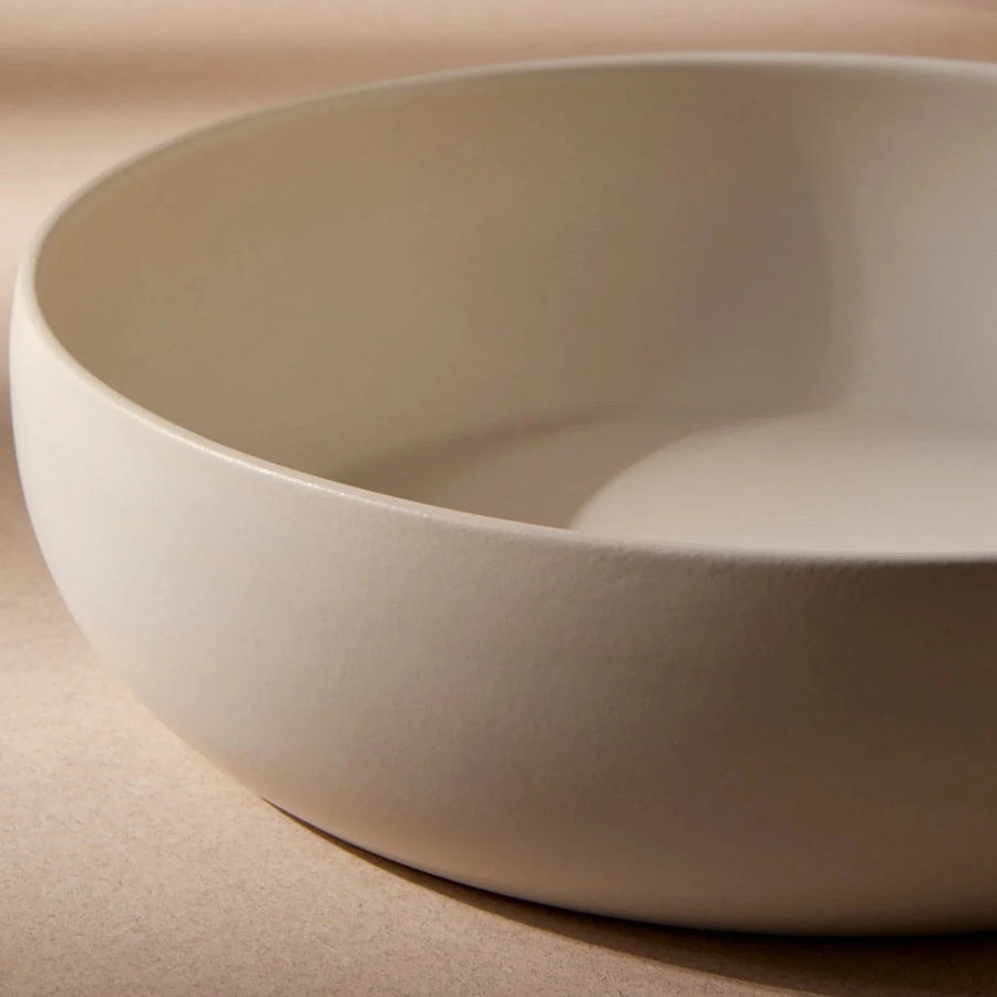 Shallow Stoneware Serving Bowl