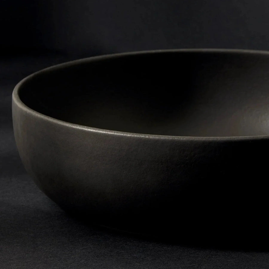 Shallow Stoneware Serving Bowl