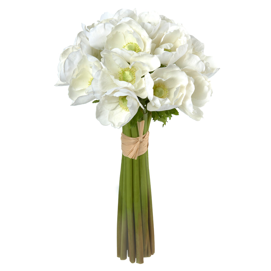 Hand-Tied White Anemone Bouquet
