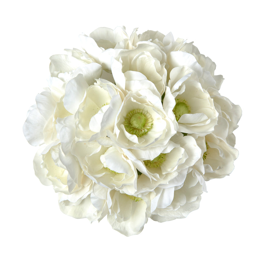 Hand-Tied White Anemone Bouquet