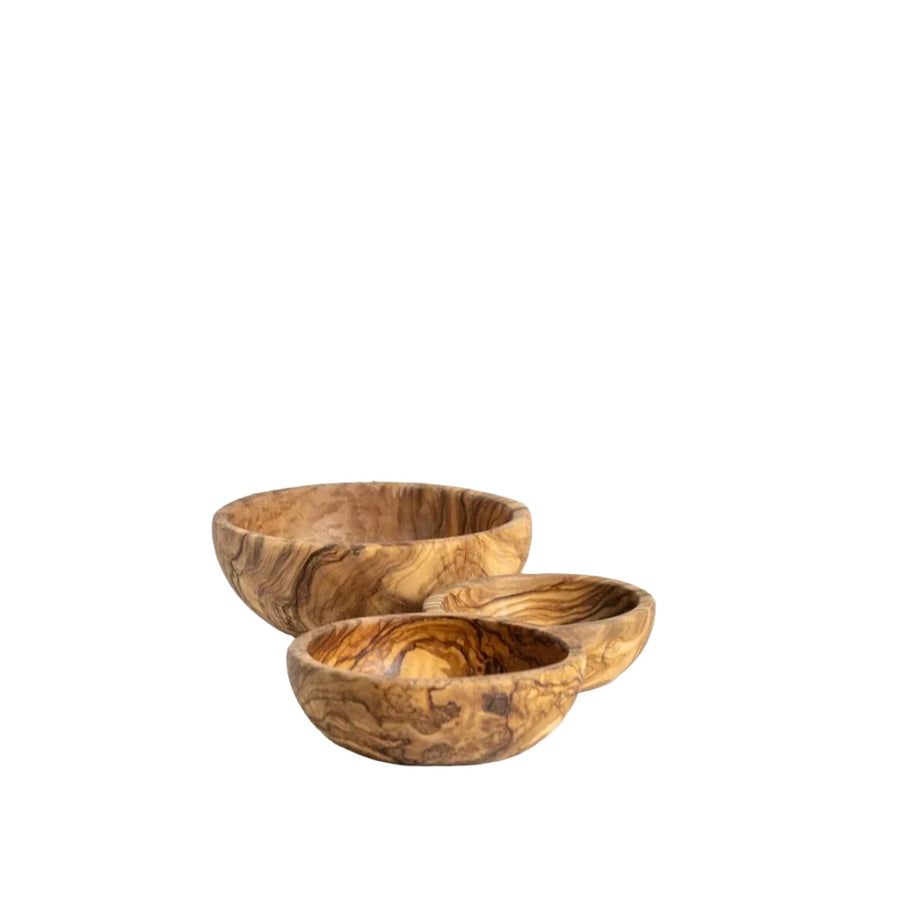 Olive Wood Nesting Bowls - Set of 3