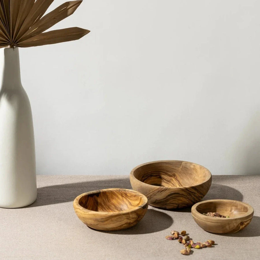 Olive Wood Nesting Bowls - Set of 3