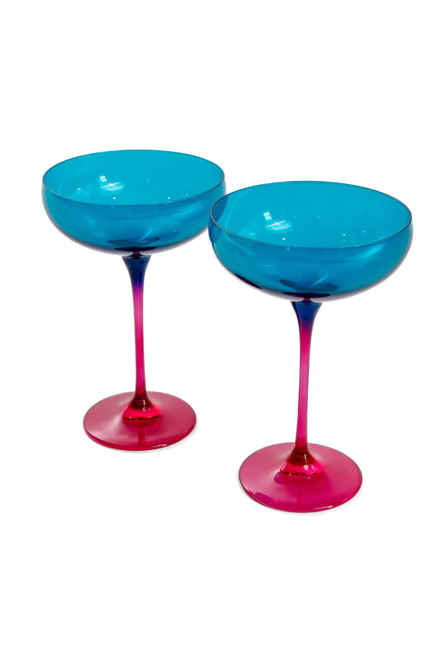 Colorblock Champagne Coupe - Set of 2