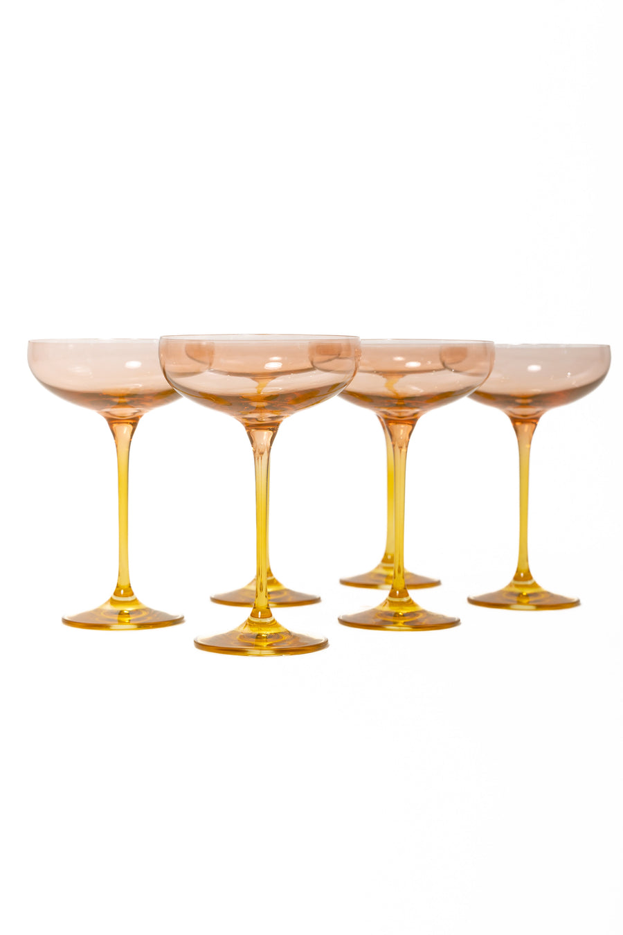 Colorblock Champagne Coupe Stemware - Set of 6