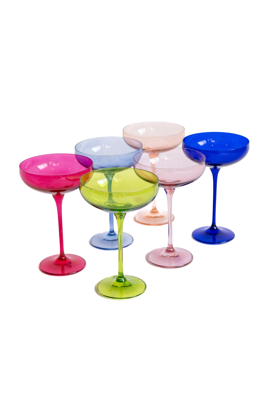 Mixed Champagne Coupe Stemware - Set of 6