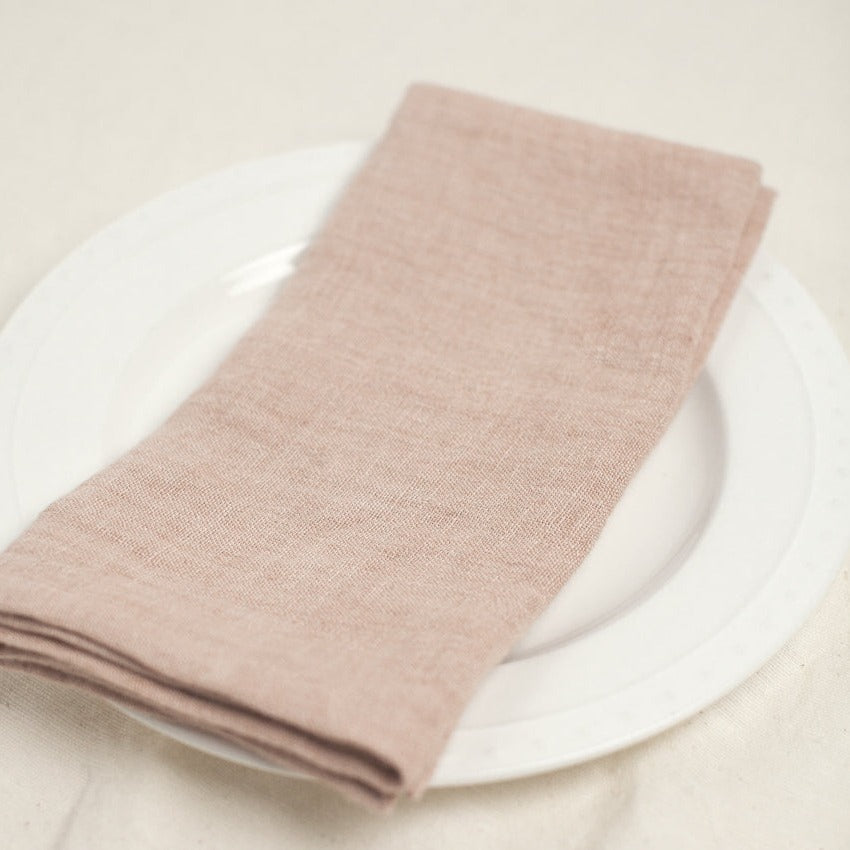 Stone Washed Linen Napkins - Set of 4