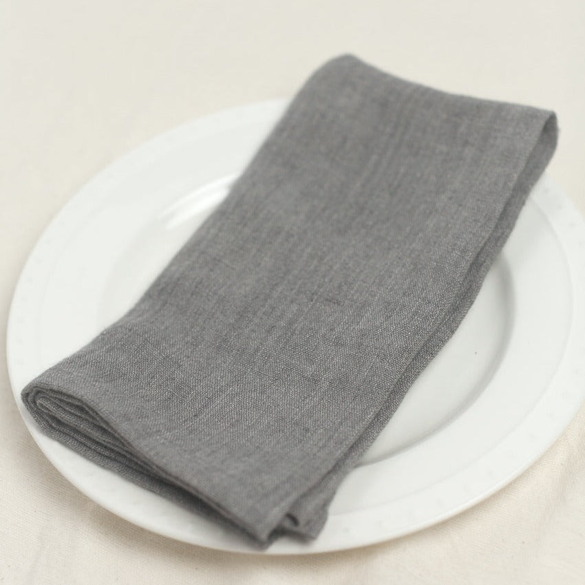 Stone Washed Linen Napkins - Set of 4