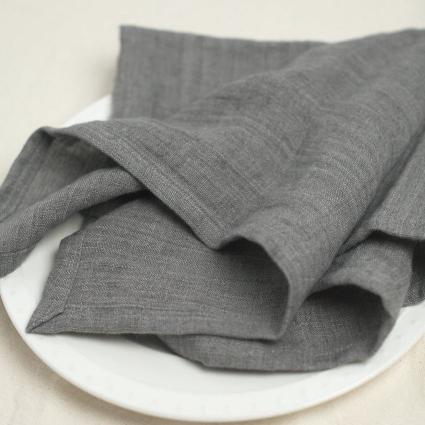 Stone Washed Linen Napkins - Set of 4