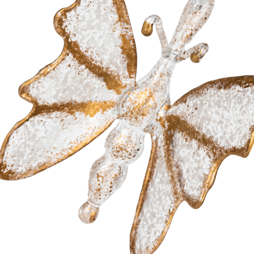 Glass Butterfly Hanging Ornaments - Set of 3