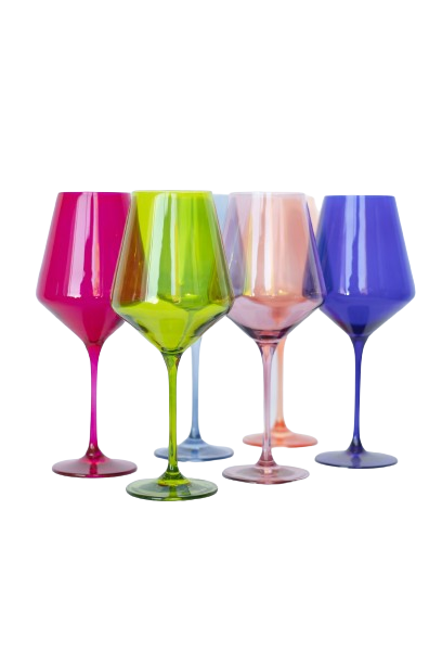 Mixed Wine Stemware Glasses - Set of 6