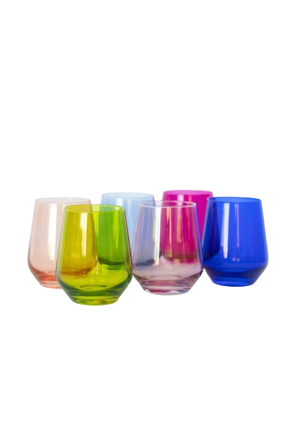 Mixed Wine Stemless Glasses - Set of 6