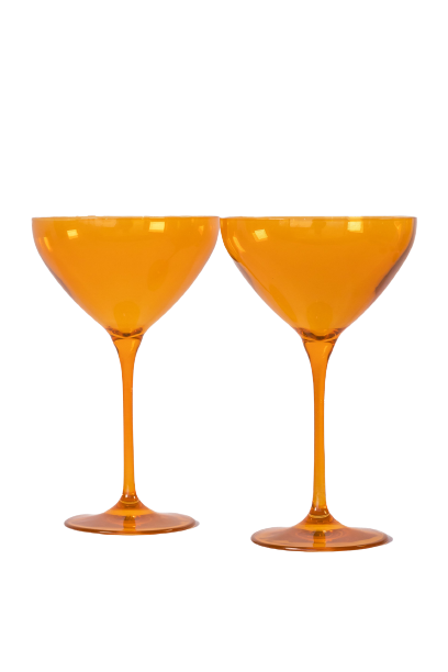 Estelle Colored Glass - Martini Glasses - Set of 2 Rose