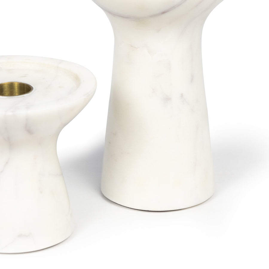 Klein Marble Candle Holder Set
