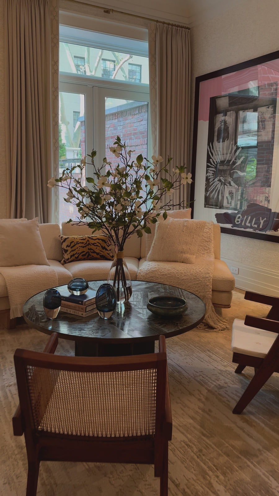 Dogwood Branches in Glass Vase