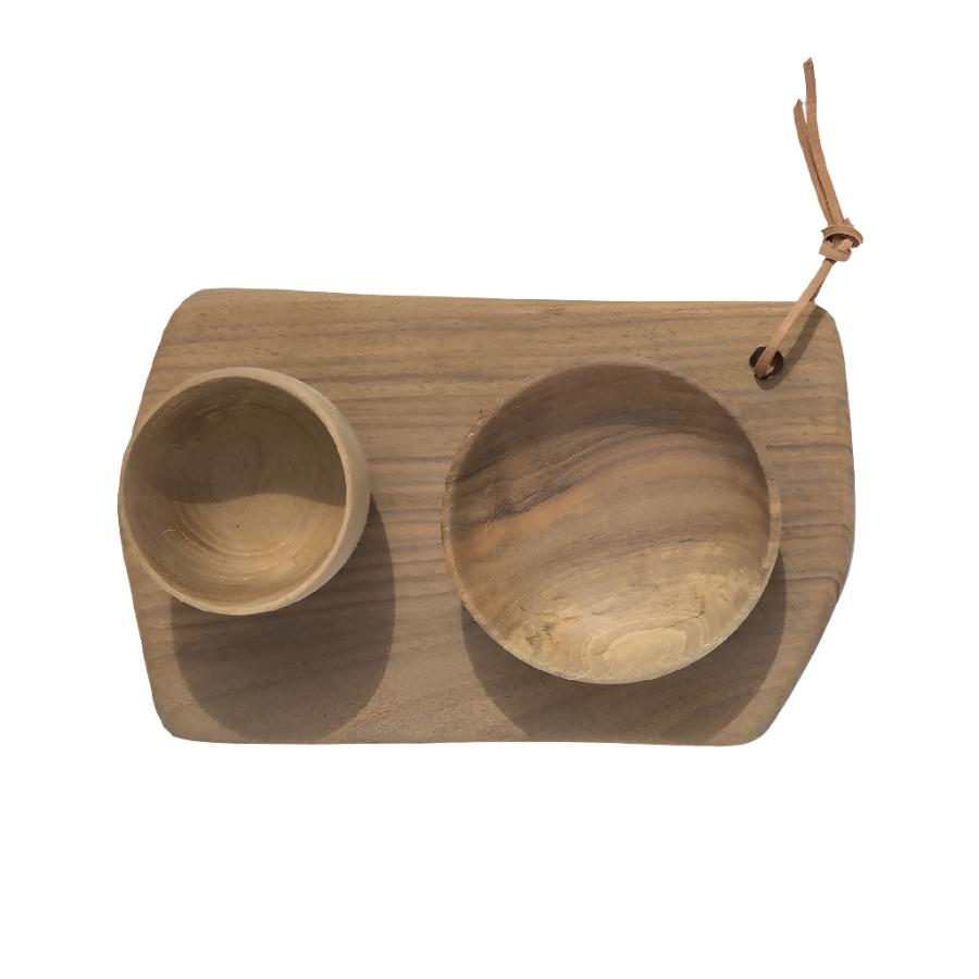 Rectangular Cutting Board & Bowls