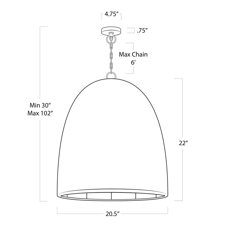 Coastal Living Beehive Outdoor Pendant Large