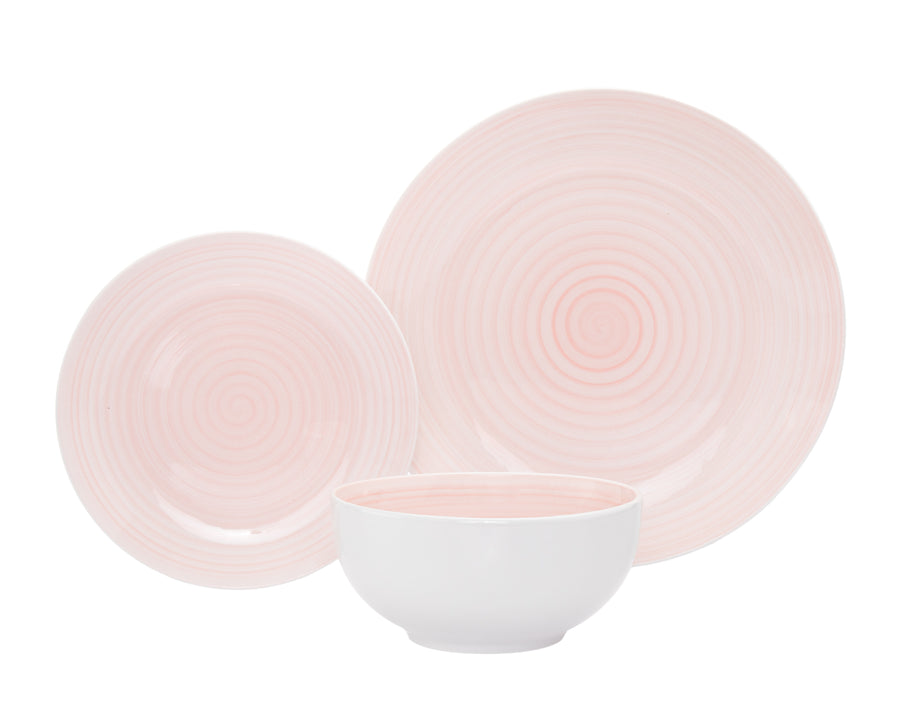Spiral Porcelain 12-Piece Dinnerware Set