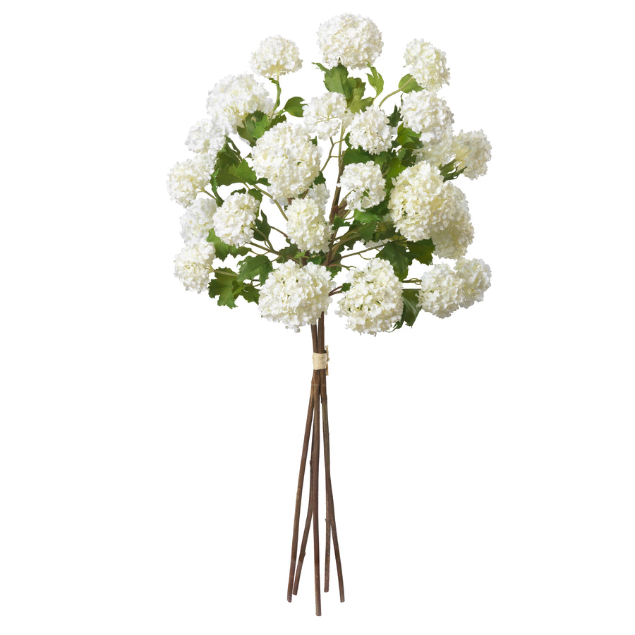Hand-tied White Snowball Bouquet