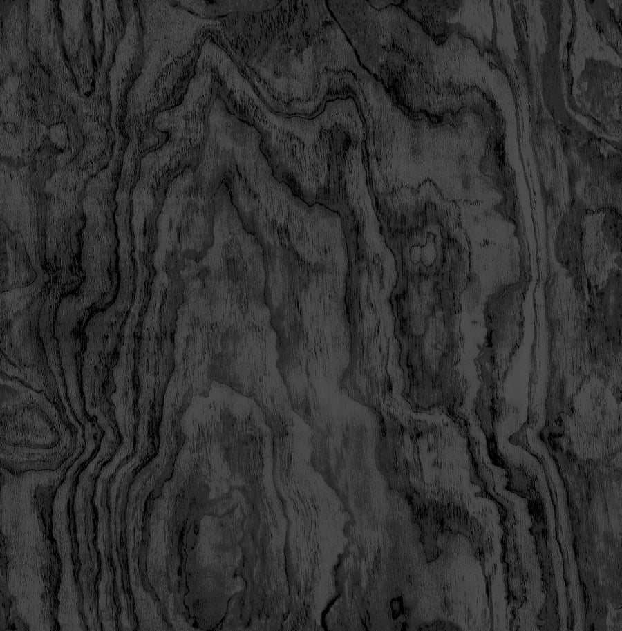 Black Sloane Wood Peel & Stick Wallpaper Sample