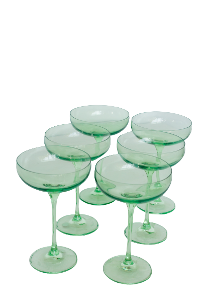 Champagne Coupe Stemware Glasses - Set of 6