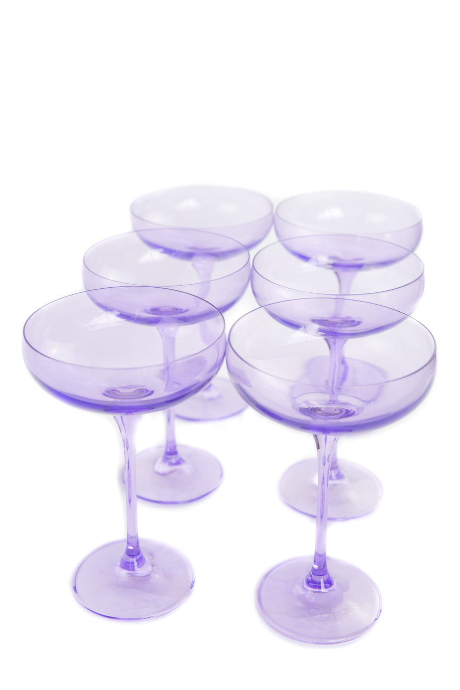 Champagne Coupe Stemware Glasses - Set of 6