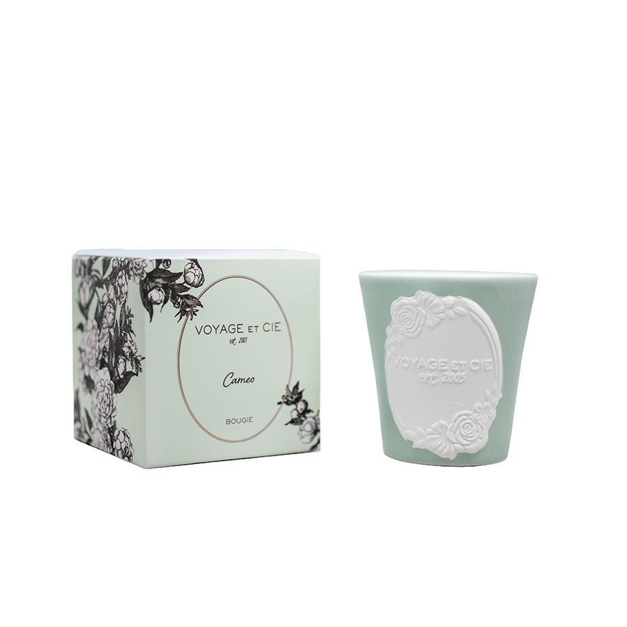 Green Cameo Candle