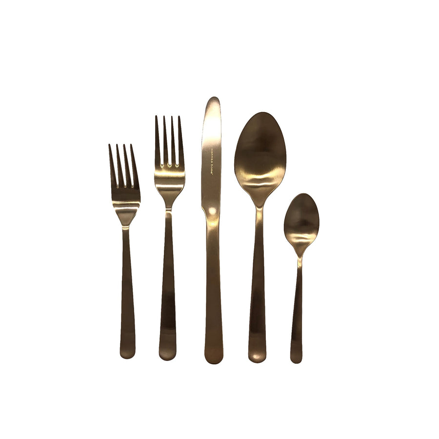 Oslo Cutlery Set in Matte Gold