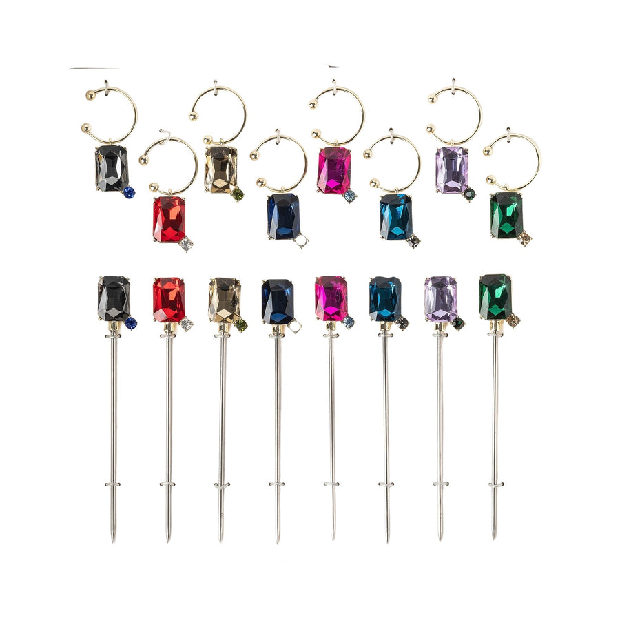 Party Set of Cocktail Picks and Wine Charms