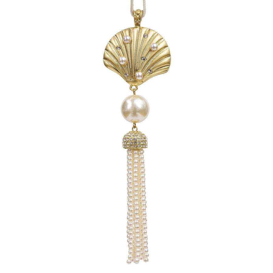 Seashell and Pearl Tassel Ornament