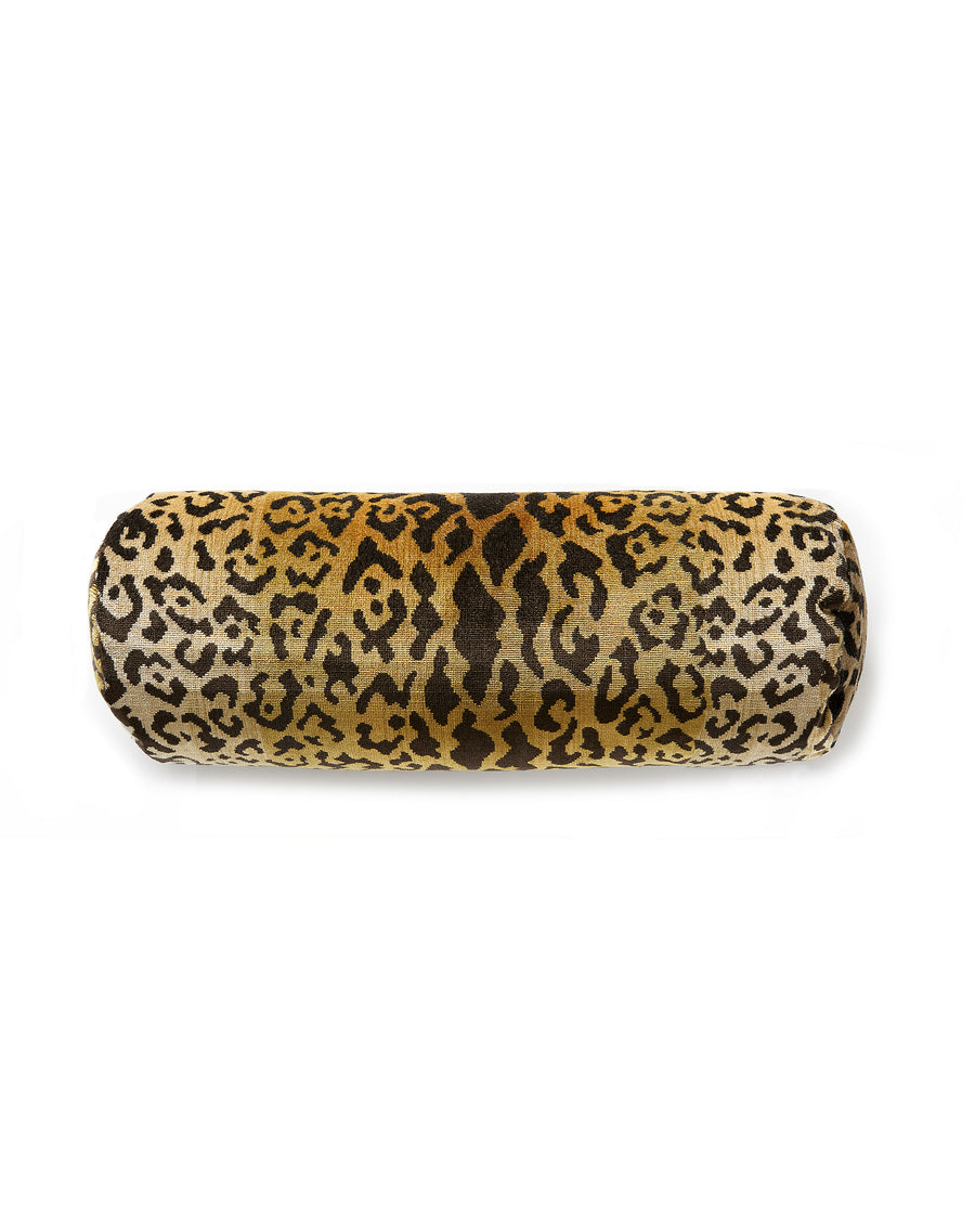 Leopardo Silk Bolster Pillow