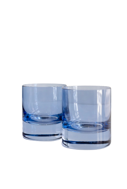 Colored Rock Glasses - Set of 2
